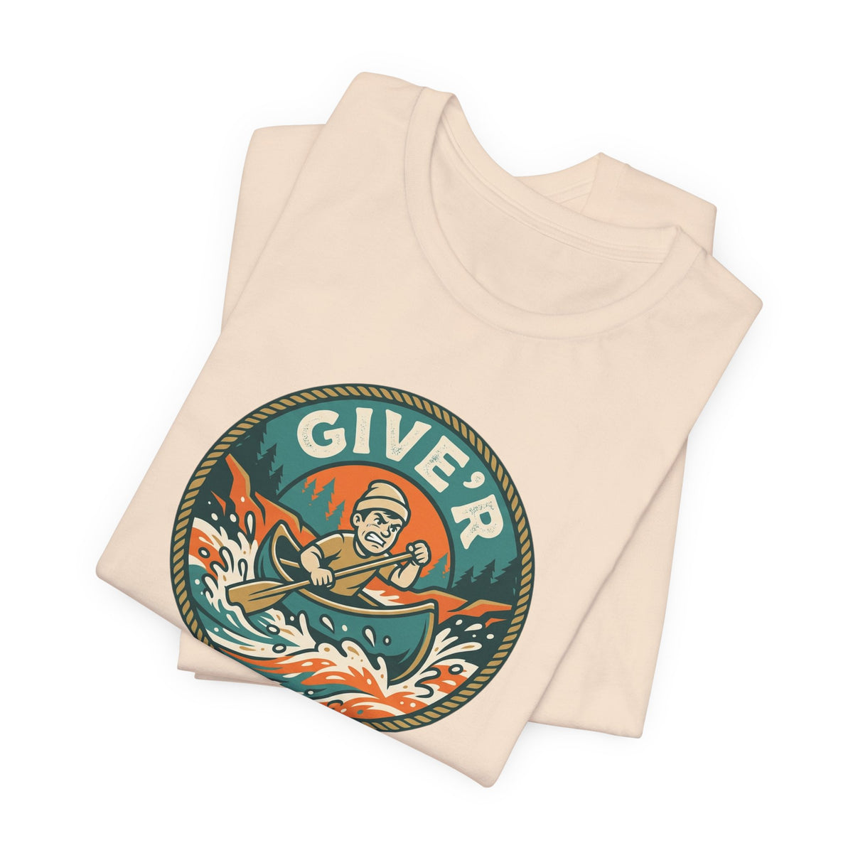 Give'r Tee | Funny Canadian Slang Canoe Shirt