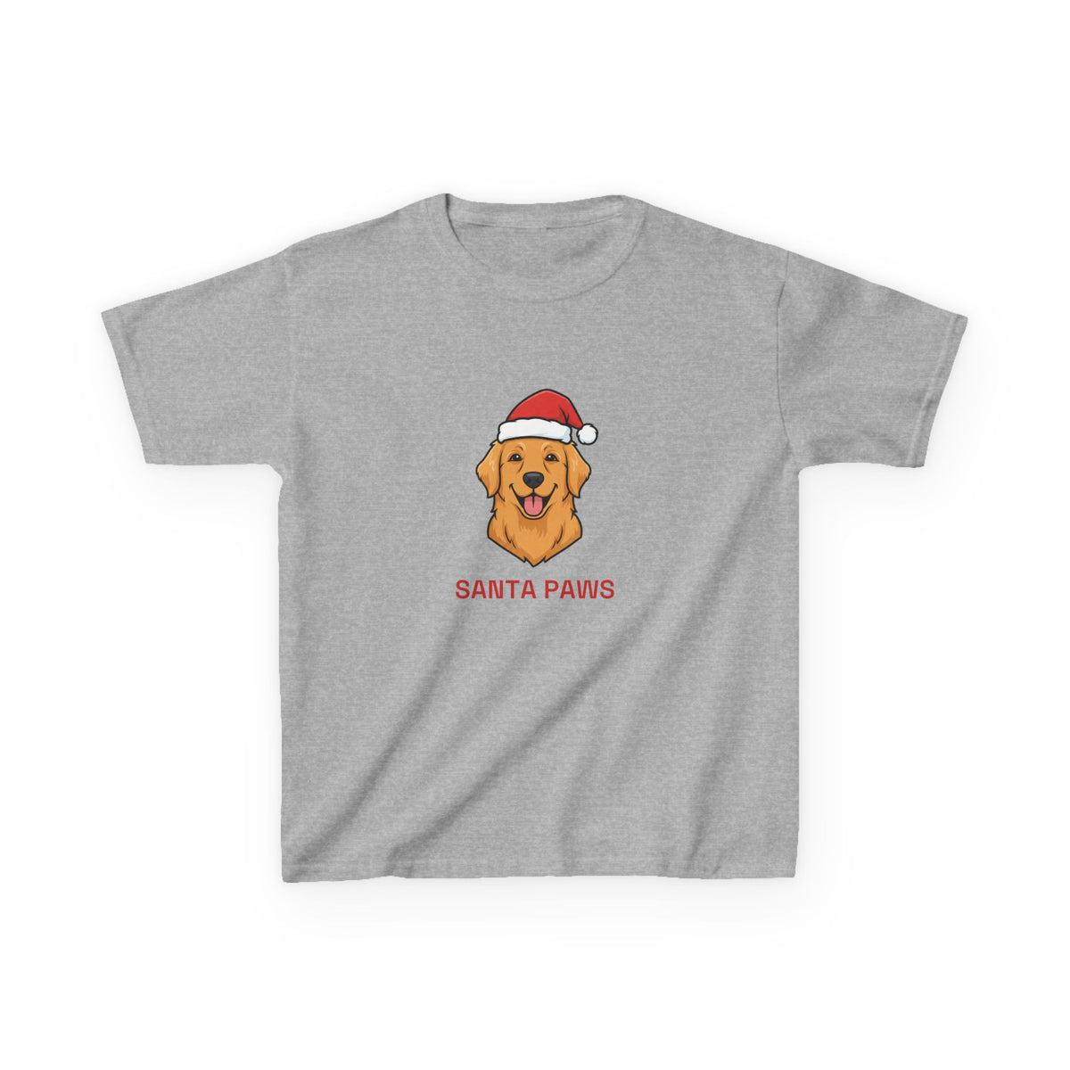 Santa Paws Kids Tee | Funny Golden Retriever Christmas Shirt