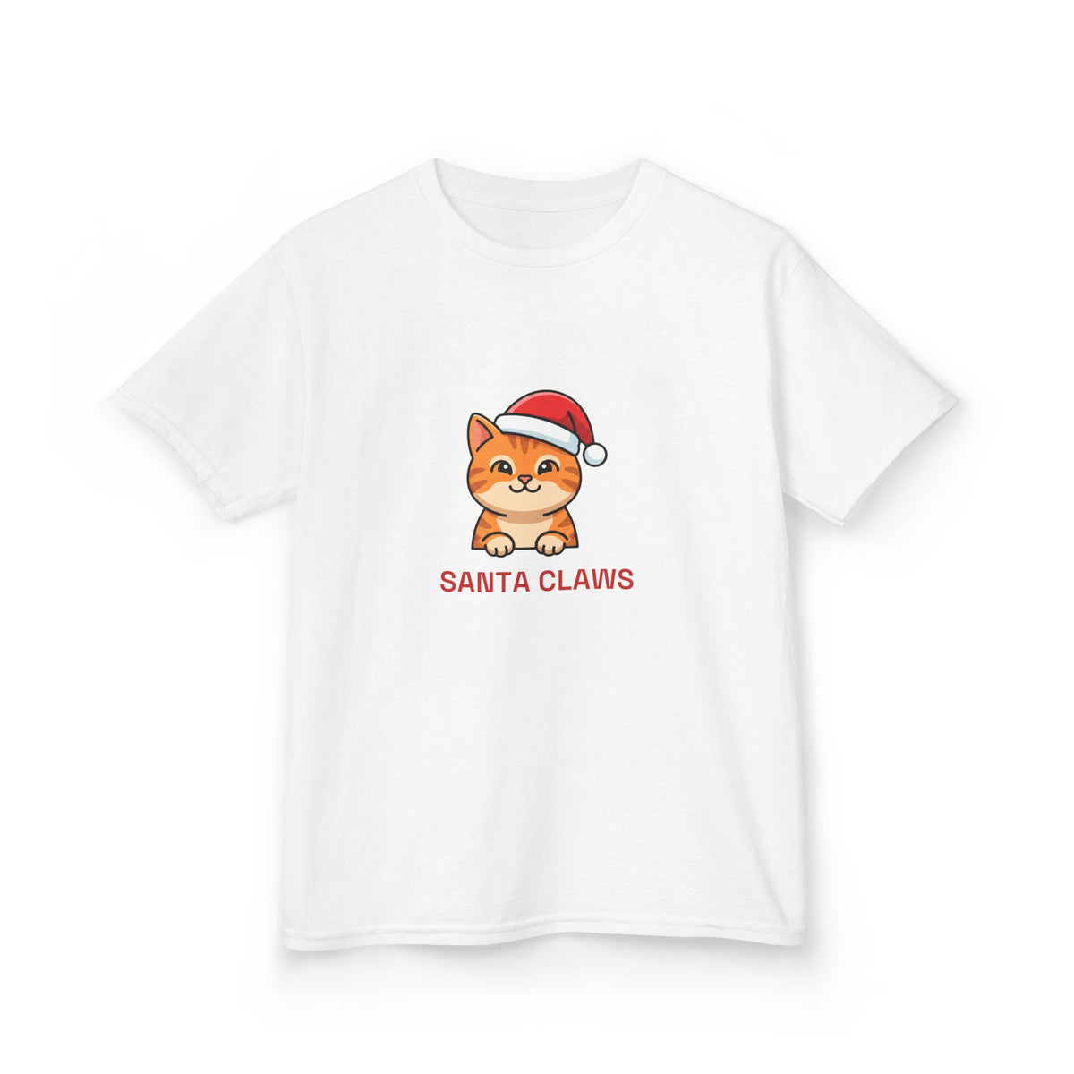 Santa Claws Kids Tee | Funny Cat Christmas Shirt
