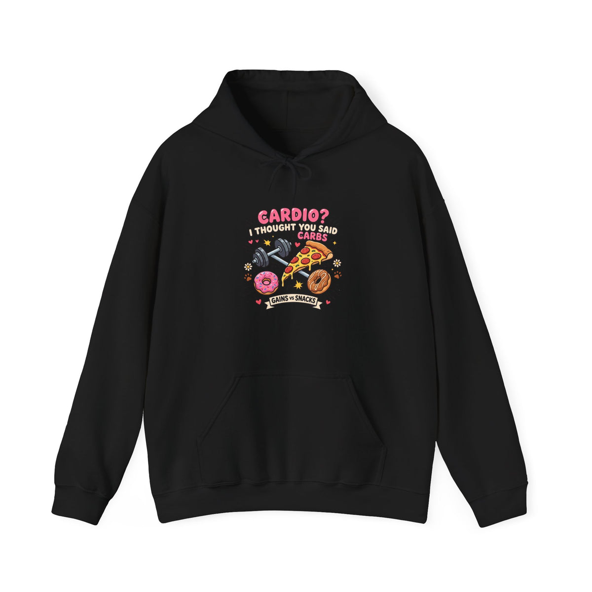 Cardio? I Thought You Said Carbs Hoodie | Funny Gym Shirt