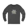 Talk Hockey to Me Long Sleeve Tee | Funny Retro Hockey Fan Shirt
