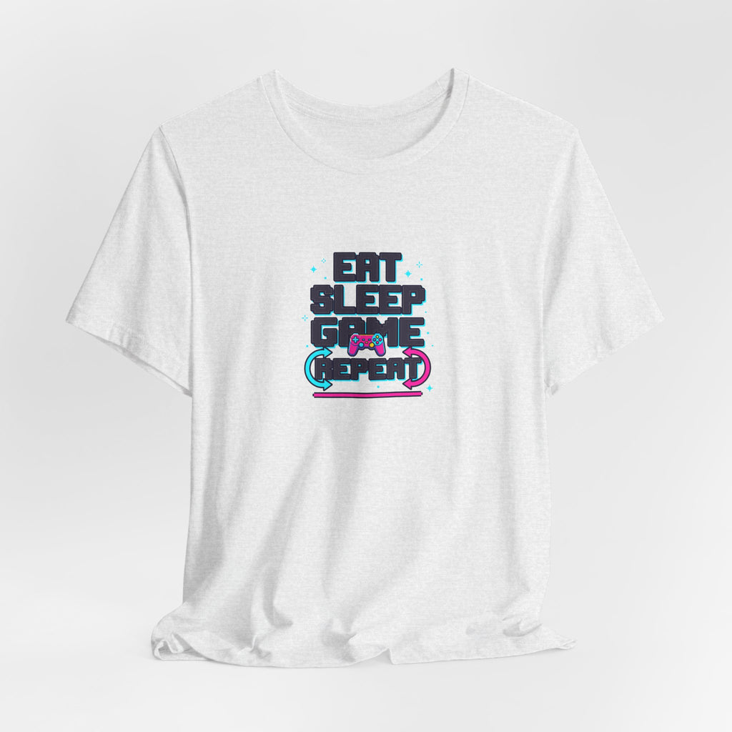 Eat Sleep Game Repeat Tee | Funny Gaming Shirt