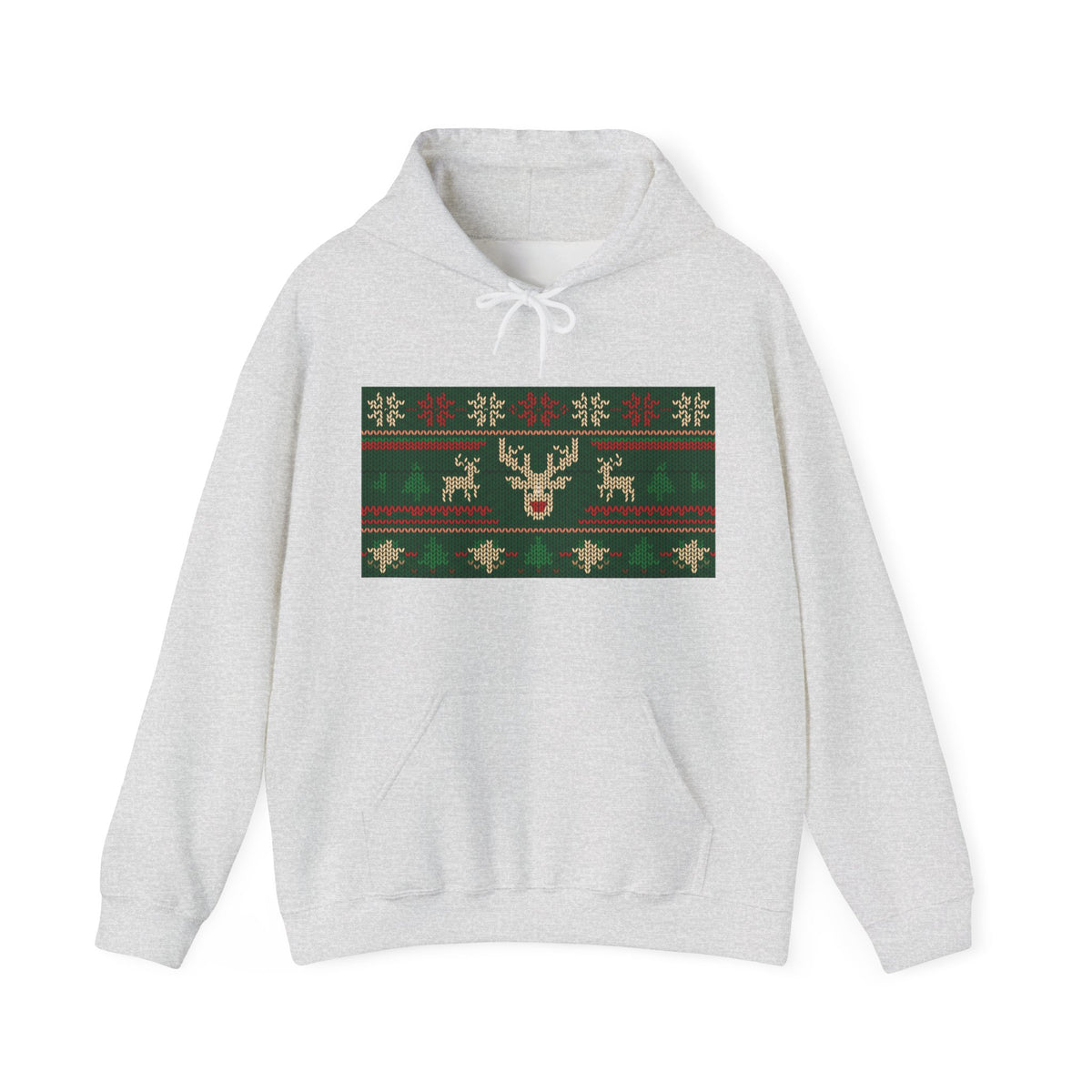 Ugly Christmas Sweater Hoodie | Funny Reindeer Fair Isle