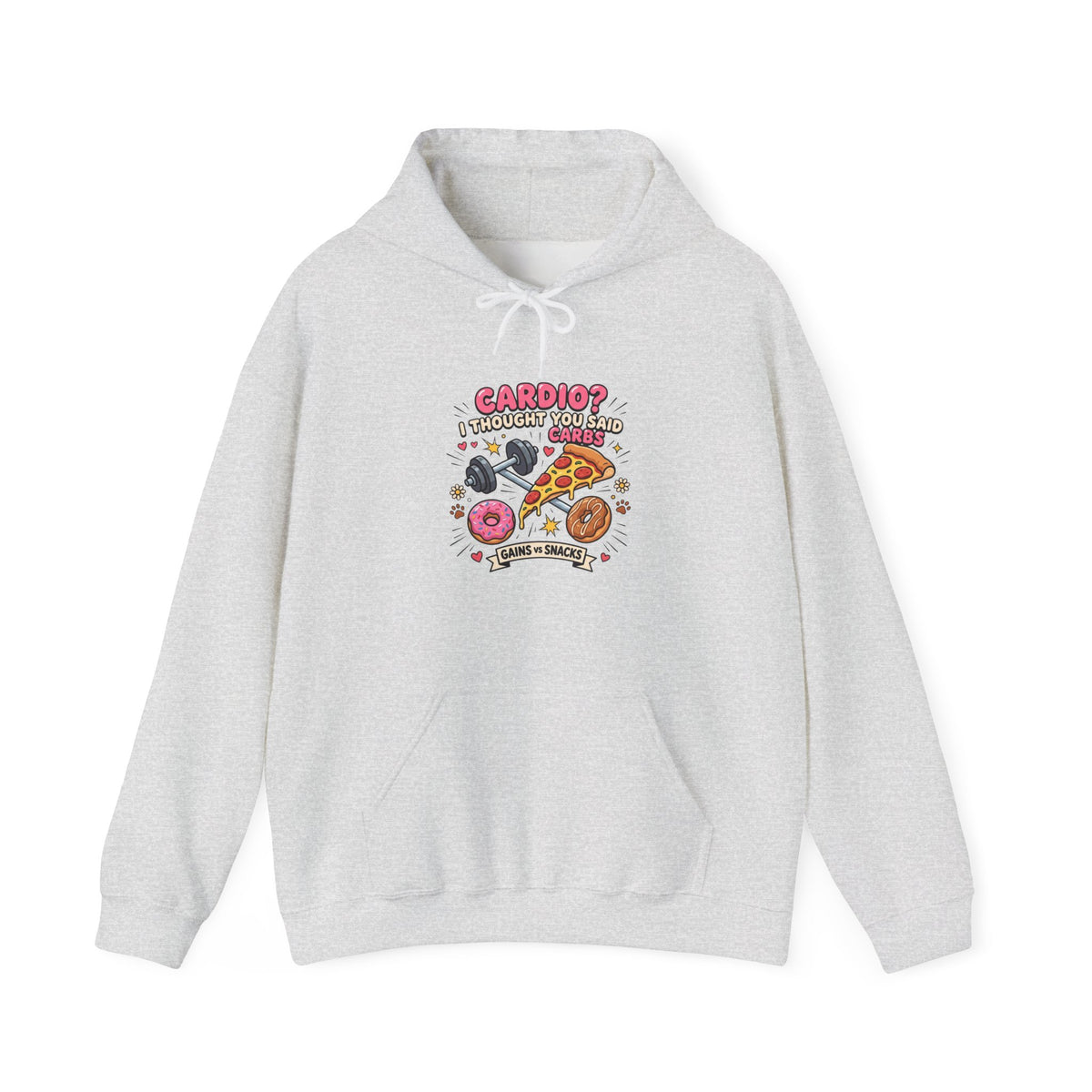 Cardio? I Thought You Said Carbs Hoodie | Funny Gym Shirt