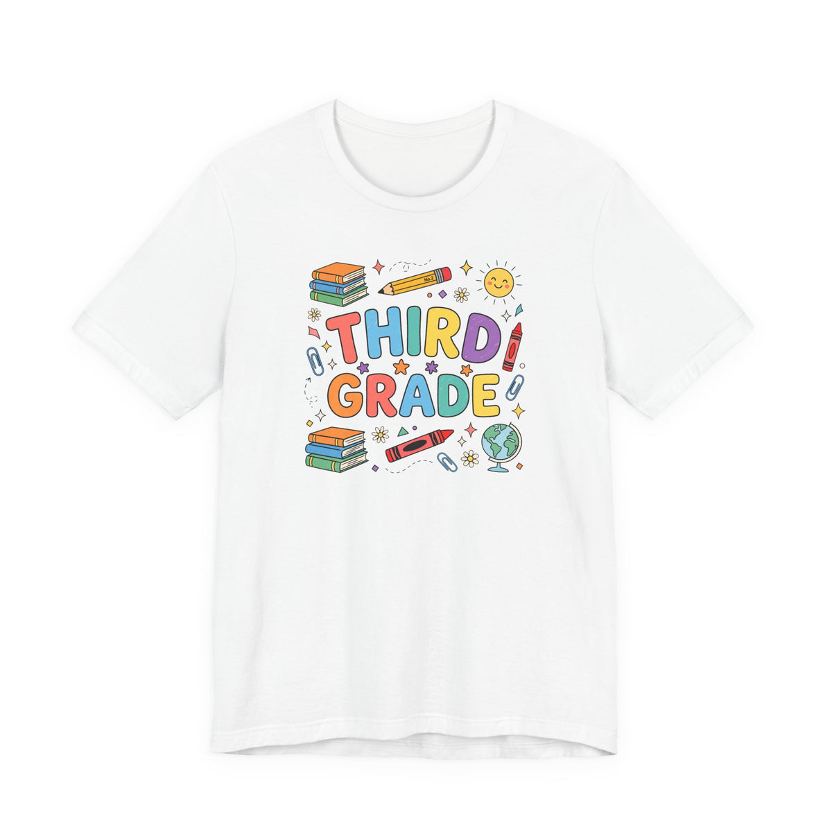 Third Grade Tee | Cute Back to School Doodle Shirt
