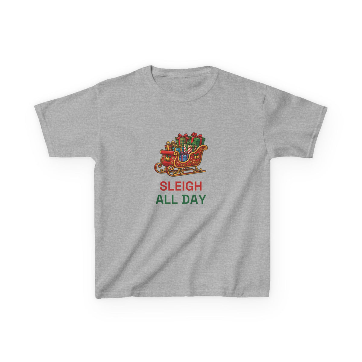 Sleigh All Day Kids Tee | Funny Christmas Shirt