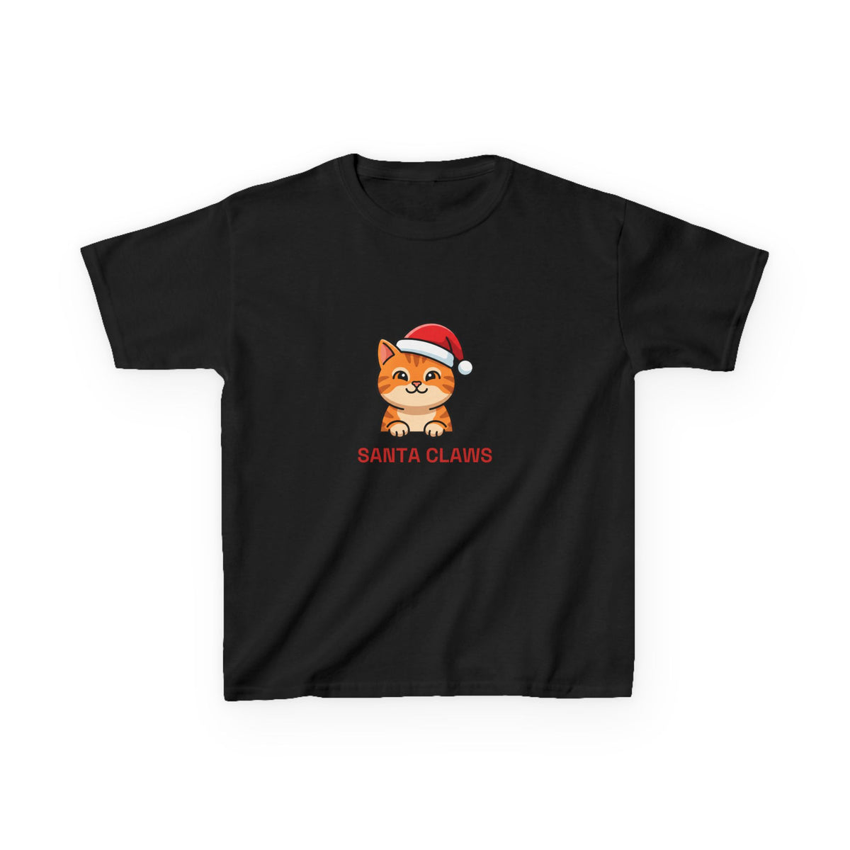 Santa Claws Kids Tee | Funny Cat Christmas Shirt