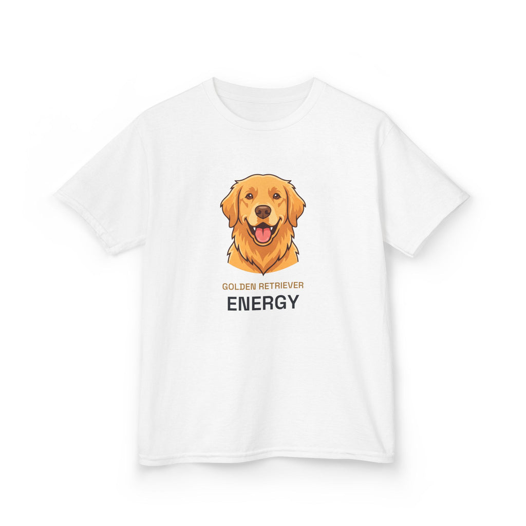 Golden Retriever Energy Kids Tee | Funny Youth Golden Retriever Shirt
