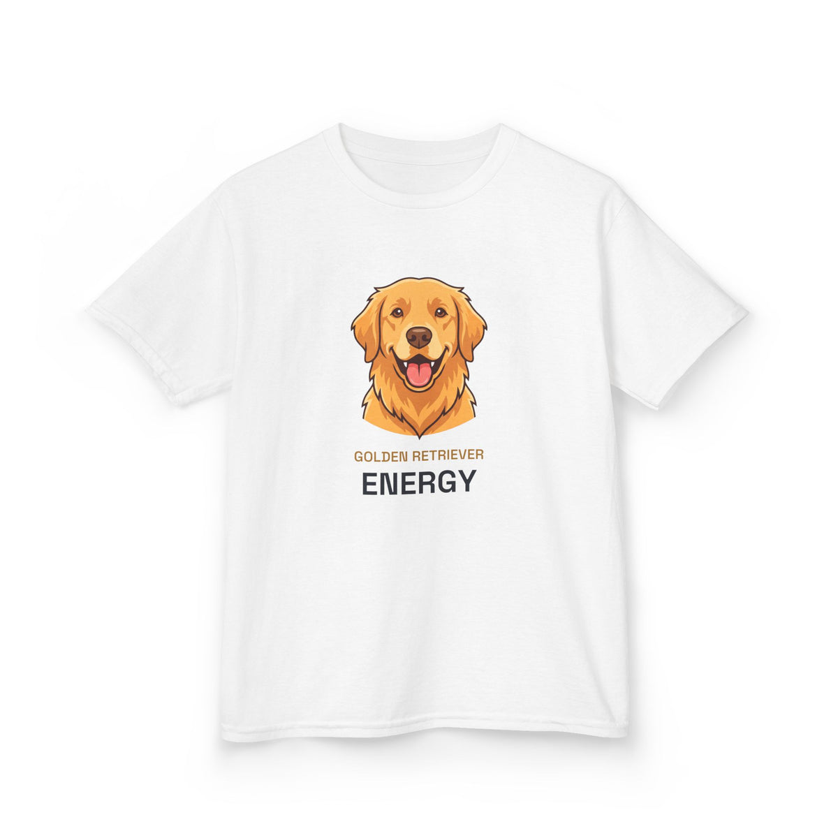 Golden Retriever Energy Kids Tee | Funny Youth Golden Retriever Shirt