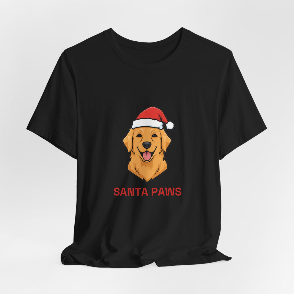 Santa Paws Tee | Funny Golden Retriever Christmas Dog Shirt