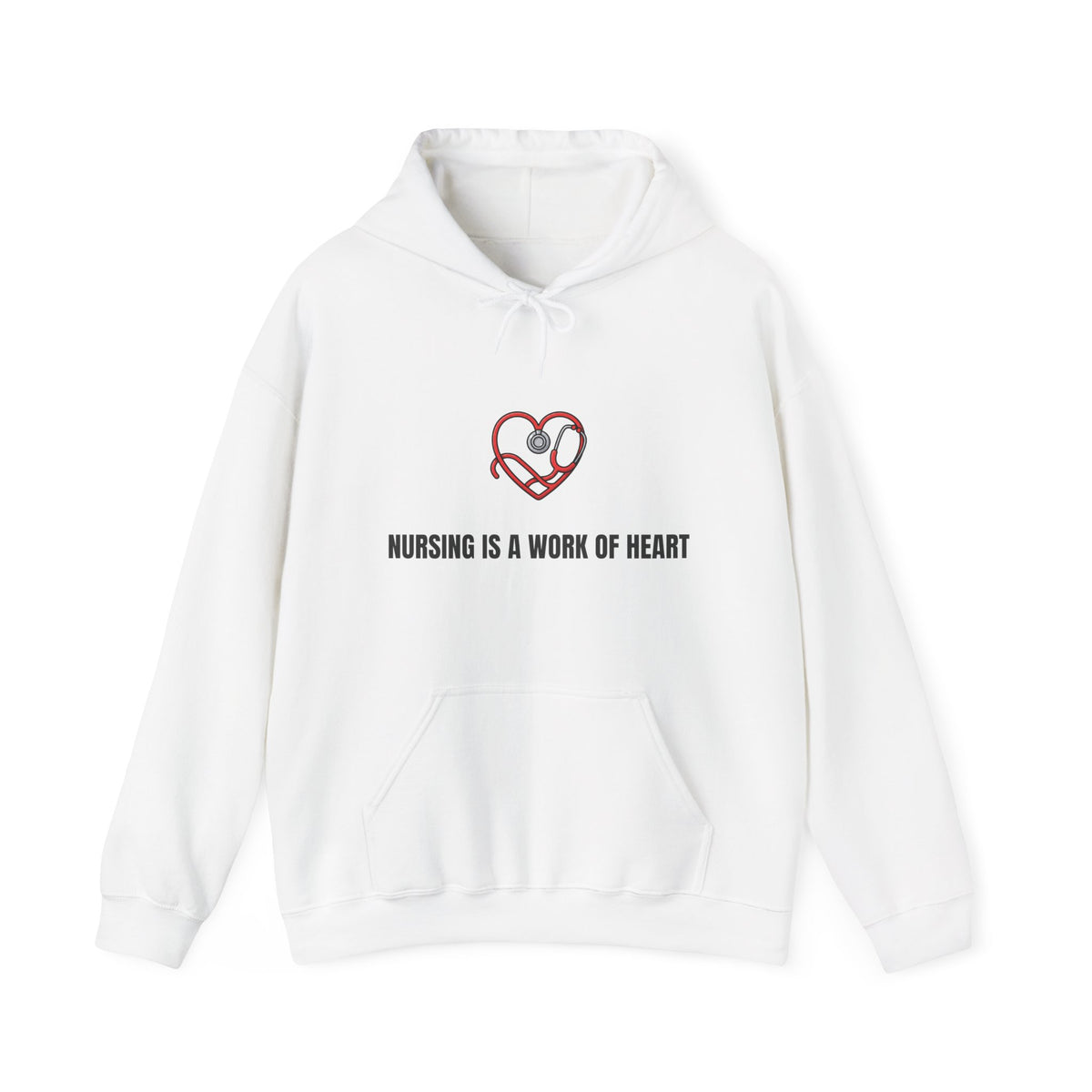 Nursing Is a Work of Heart Hoodie | Nurse Gift
