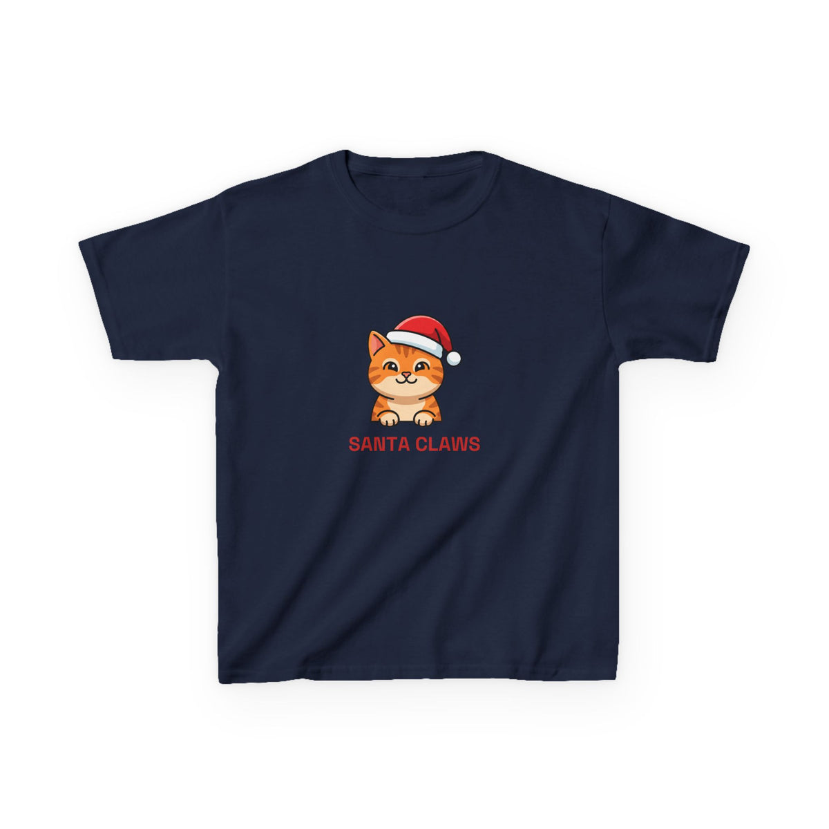 Santa Claws Kids Tee | Funny Cat Christmas Shirt