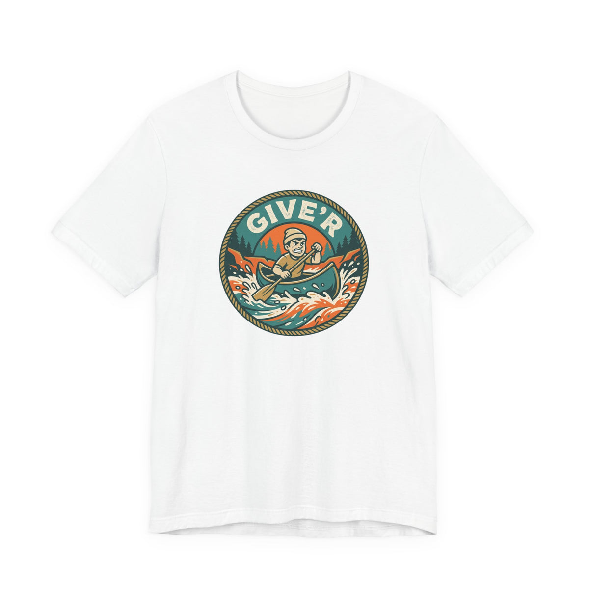 Give'r Tee | Funny Canadian Slang Canoe Shirt