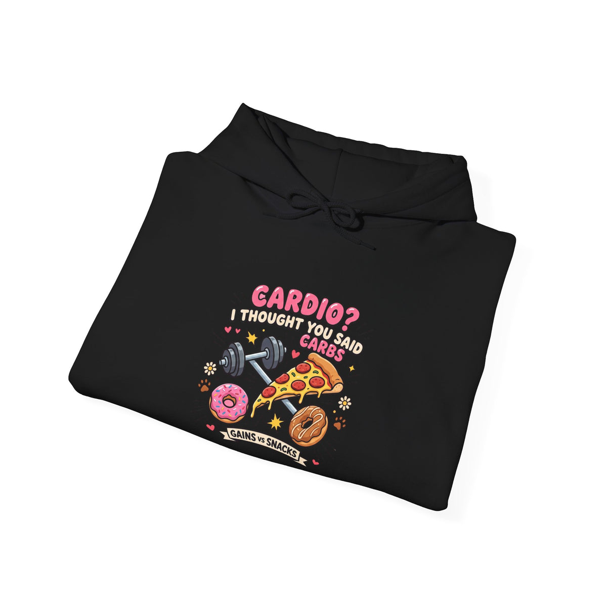 Cardio? I Thought You Said Carbs Hoodie | Funny Gym Shirt
