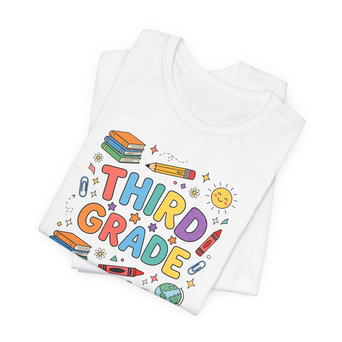 Third Grade Tee | Cute Back to School Doodle Shirt