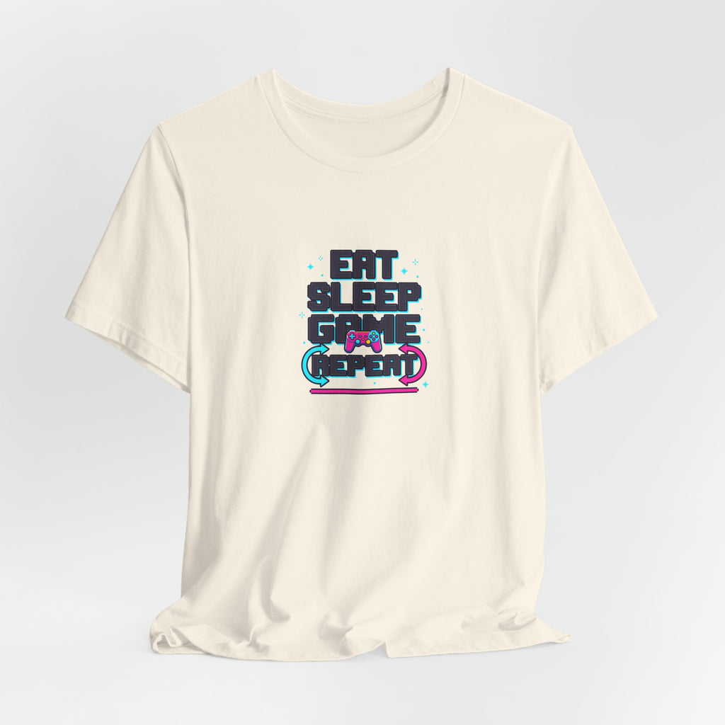 Eat Sleep Game Repeat Tee | Funny Gaming Shirt