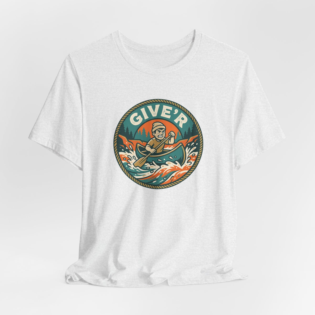 Give'r Tee | Funny Canadian Slang Canoe Shirt