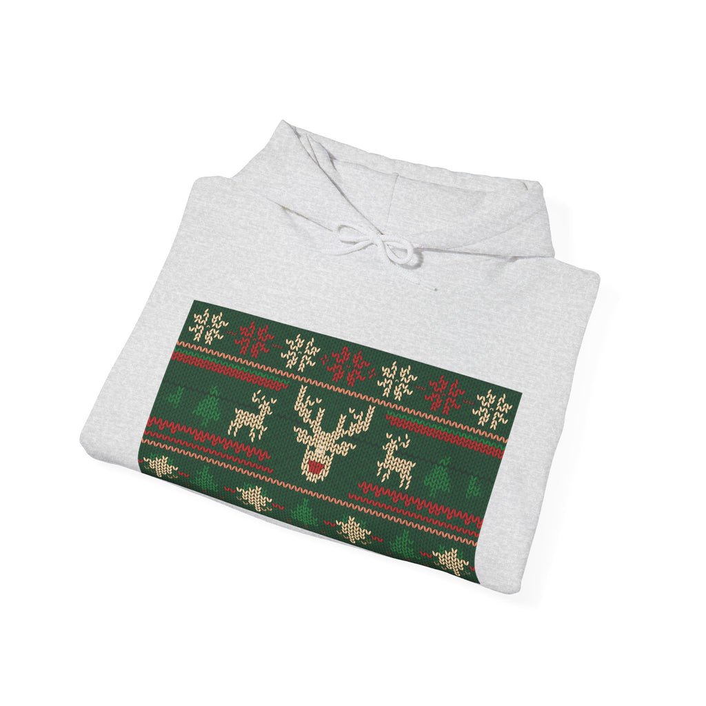 Ugly Christmas Sweater Hoodie | Funny Reindeer Fair Isle