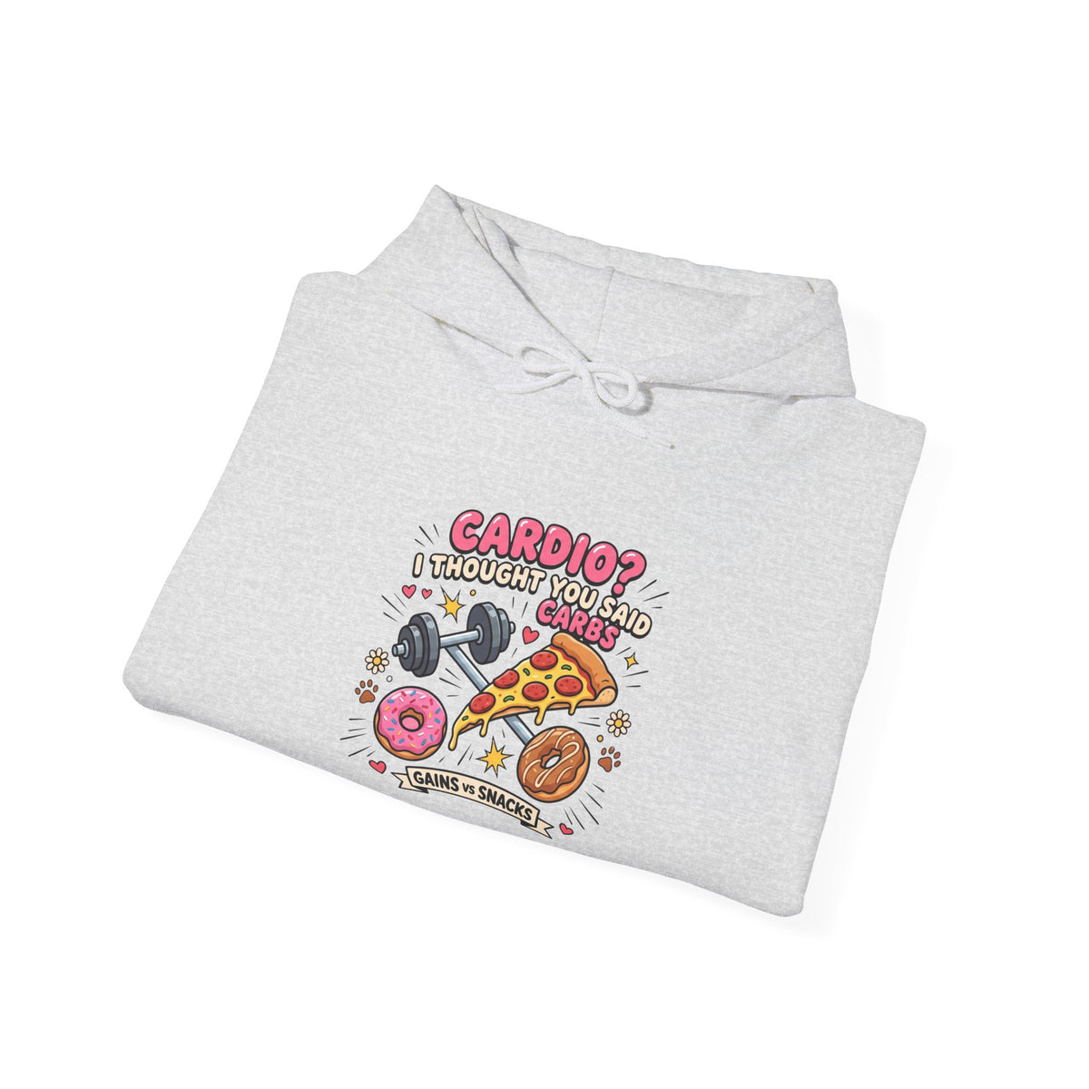 Cardio? I Thought You Said Carbs Hoodie | Funny Gym Shirt