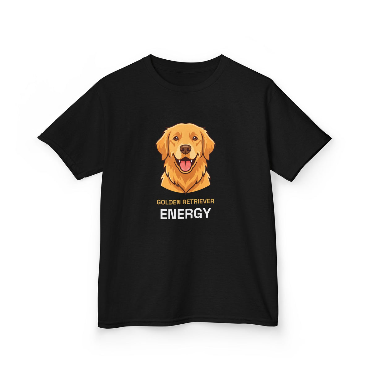 Golden Retriever Energy Kids Tee | Funny Youth Golden Retriever Shirt