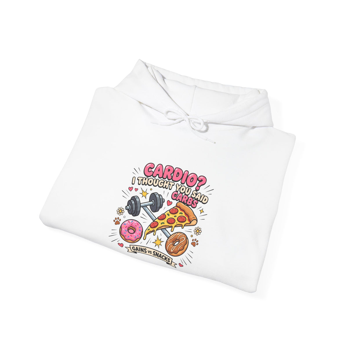 Cardio? I Thought You Said Carbs Hoodie | Funny Gym Shirt