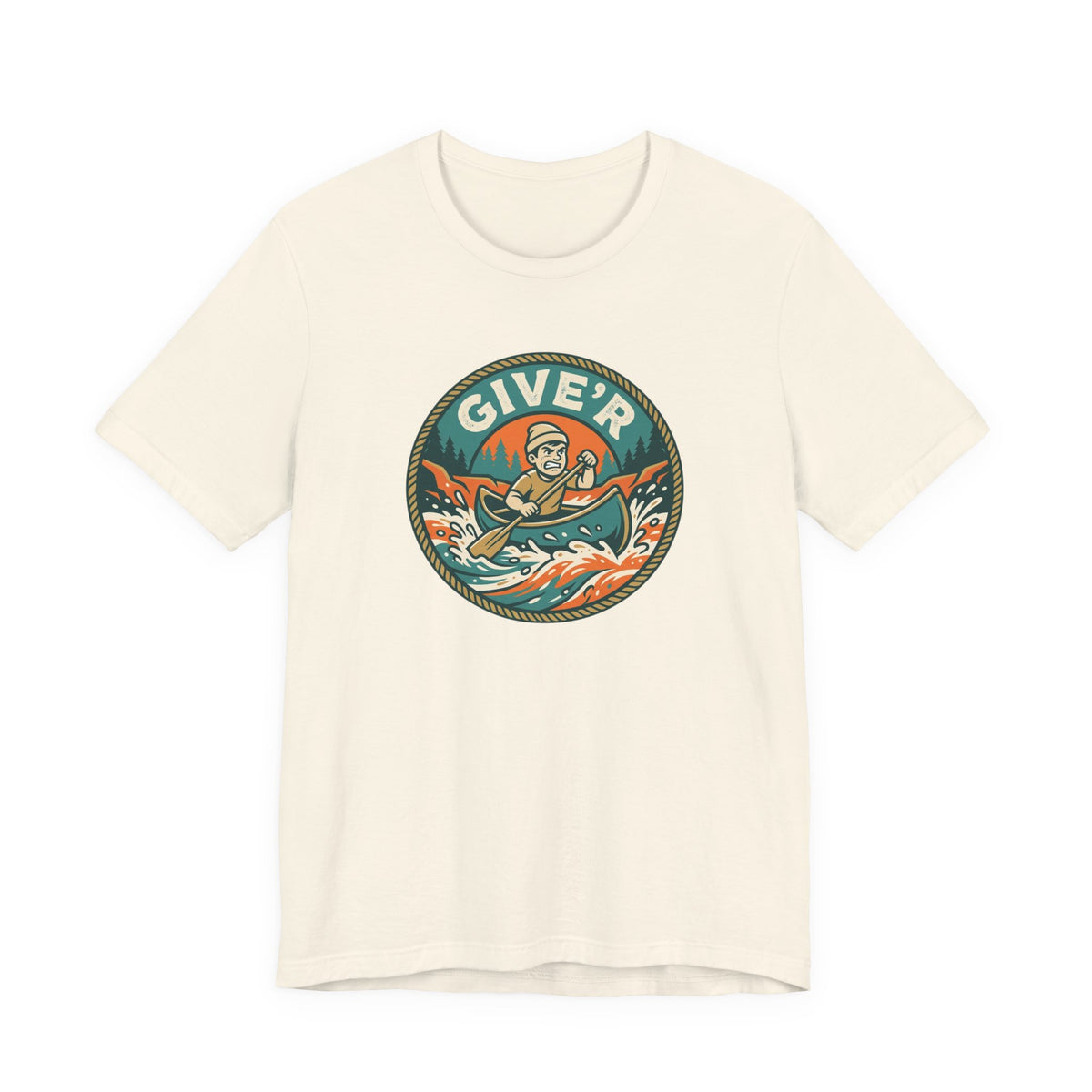 Give'r Tee | Funny Canadian Slang Canoe Shirt