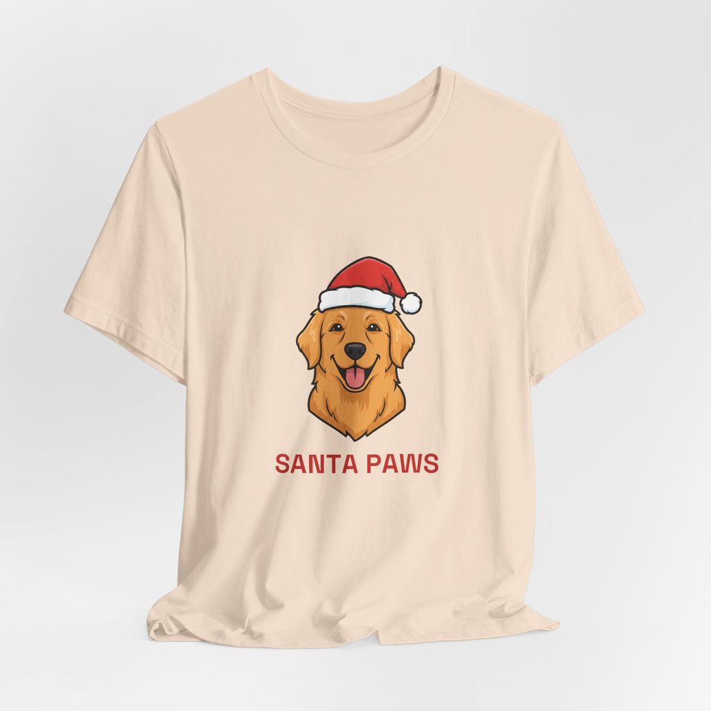 Santa Paws Tee | Funny Golden Retriever Christmas Dog Shirt