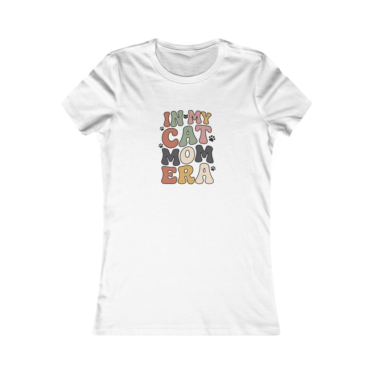 In My Cat Mom Era Women's Tee | Cat Mom Fitted Shirt