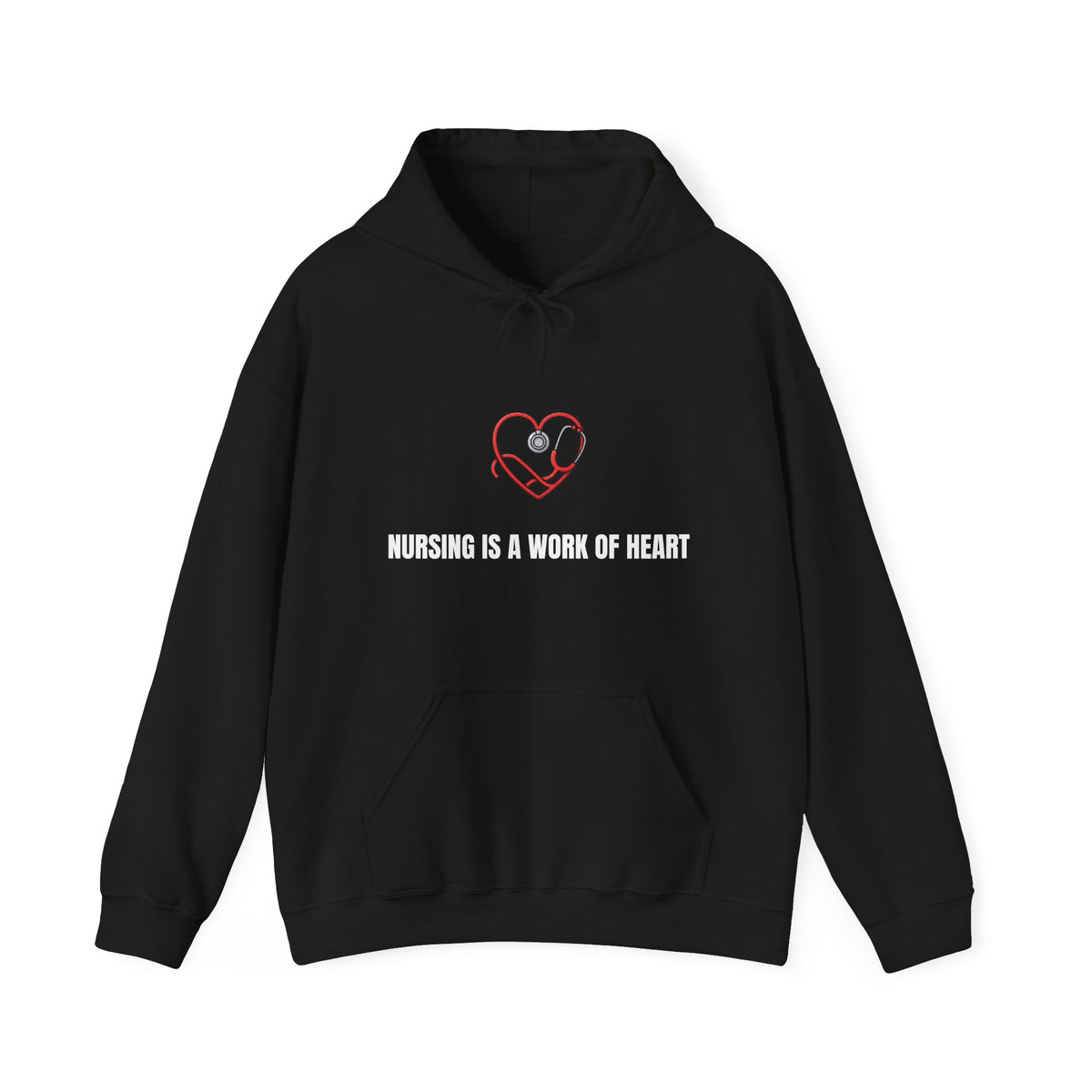 Nursing Is a Work of Heart Hoodie | Nurse Gift
