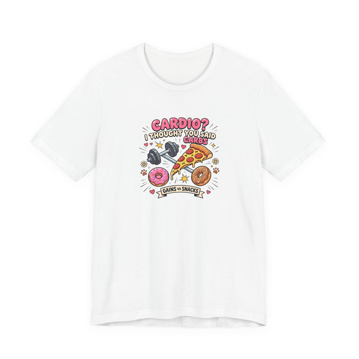 Cardio? I Thought You Said Carbs Tee | Funny Gym Shirt