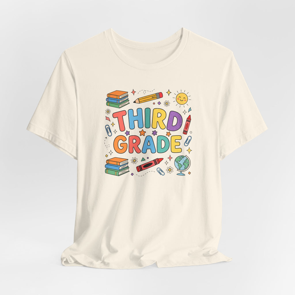 Third Grade Tee | Cute Back to School Doodle Shirt