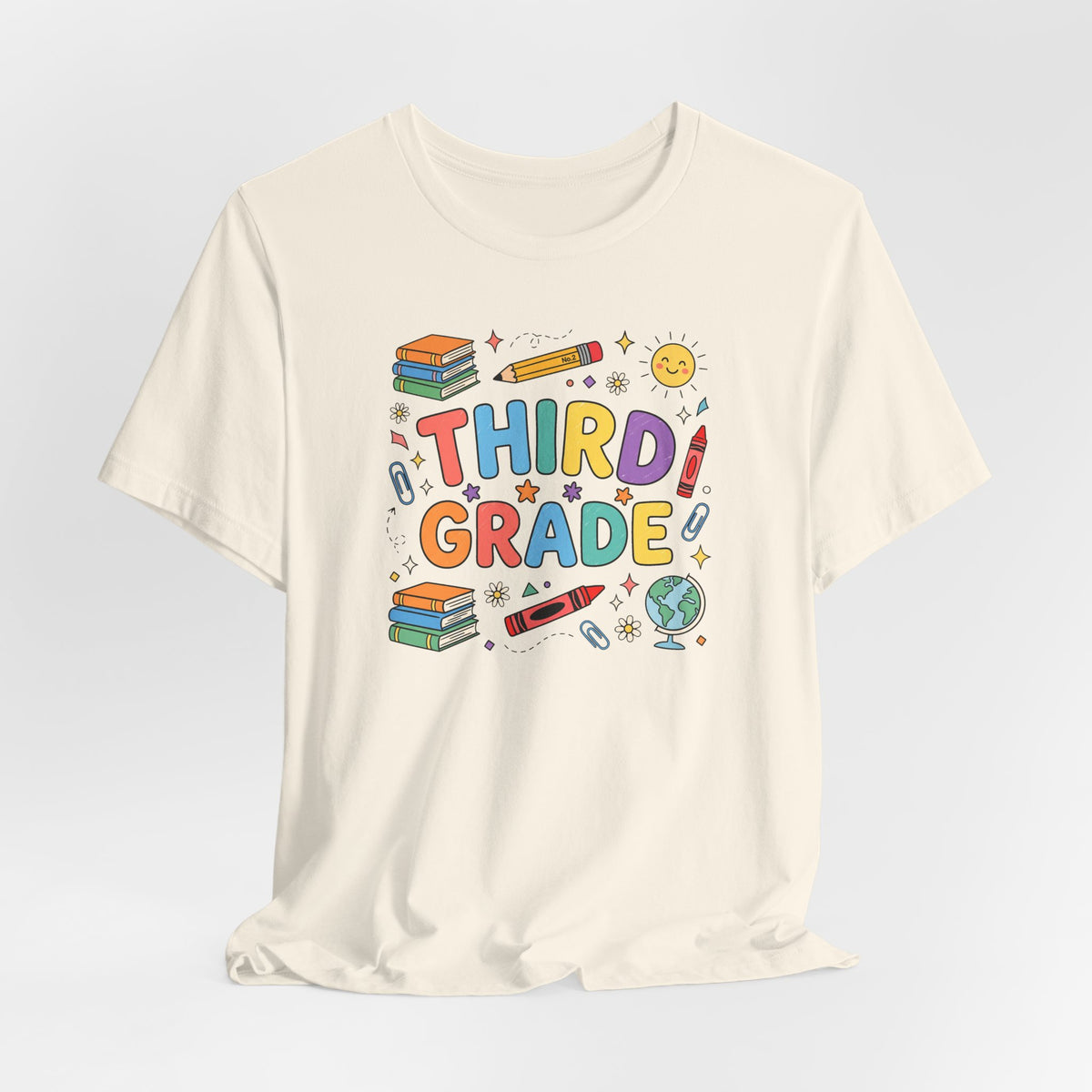 Third Grade Tee | Cute Back to School Doodle Shirt