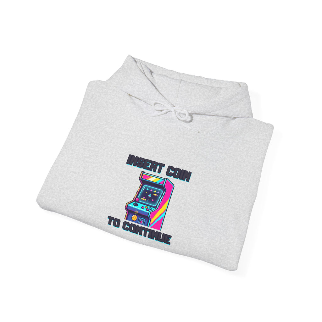 Insert Coin To Continue Hoodie | Retro Arcade Gaming Shirt