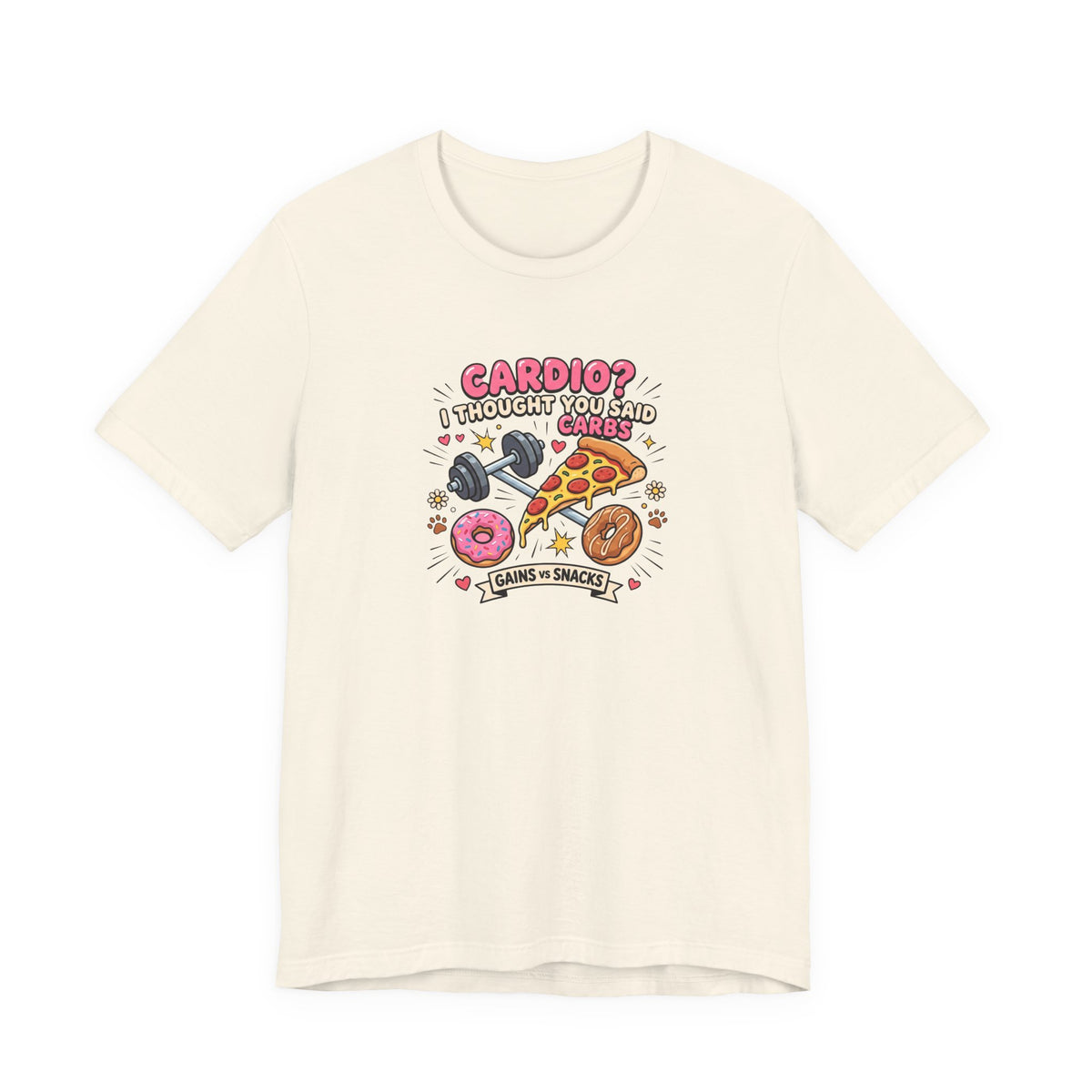 Cardio? I Thought You Said Carbs Tee | Funny Gym Shirt