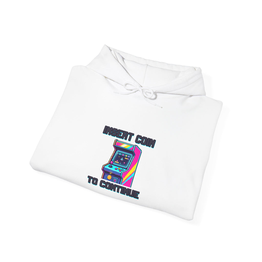 Insert Coin To Continue Hoodie | Retro Arcade Gaming Shirt