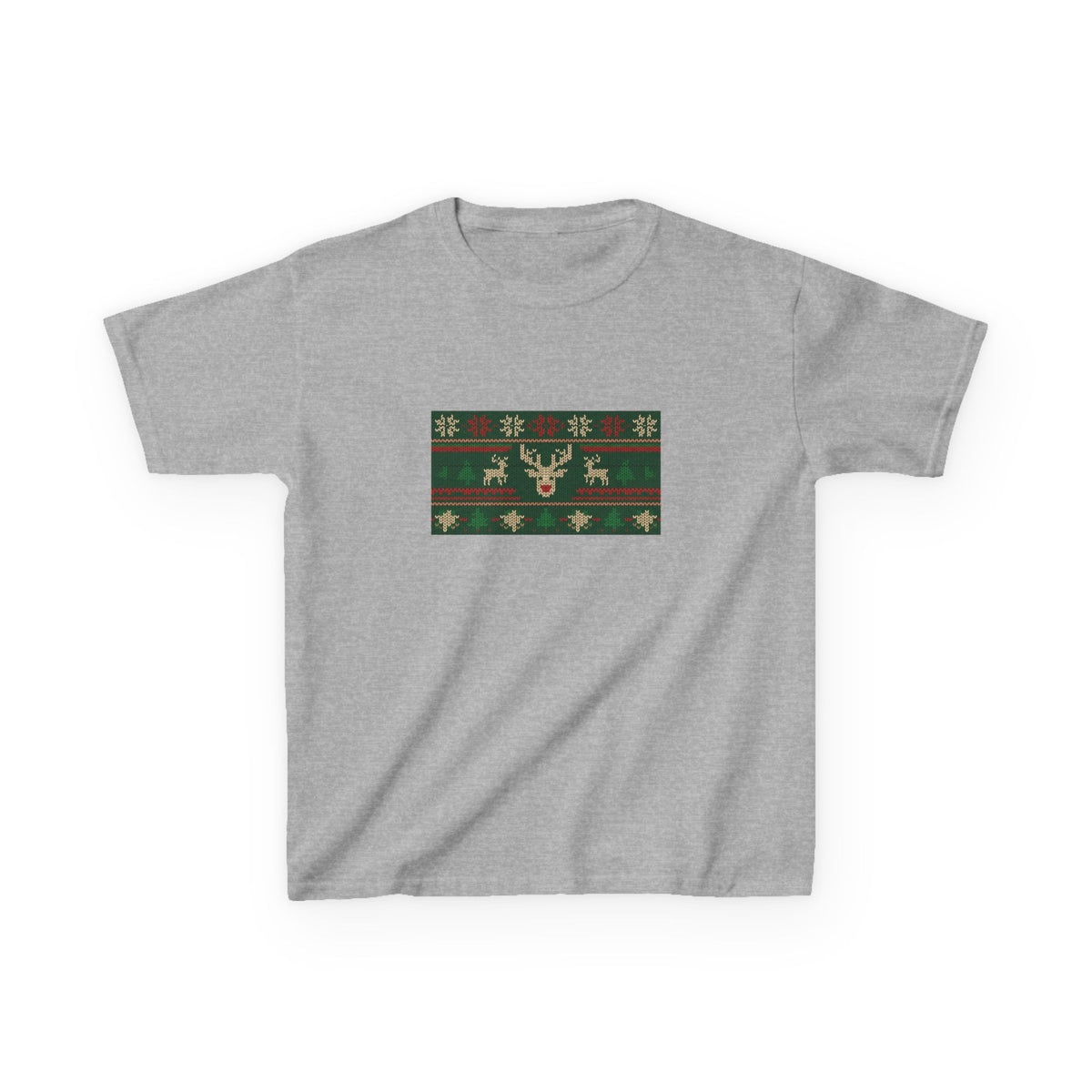 Ugly Christmas Sweater Kids Tee | Funny Reindeer Shirt
