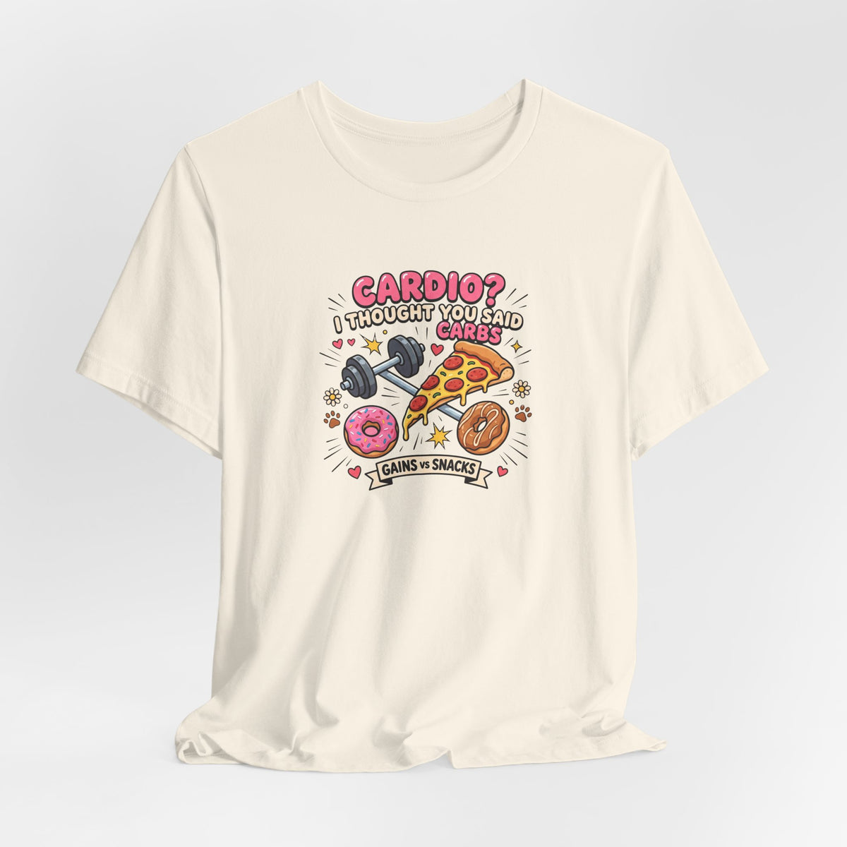 Cardio? I Thought You Said Carbs Tee | Funny Gym Shirt