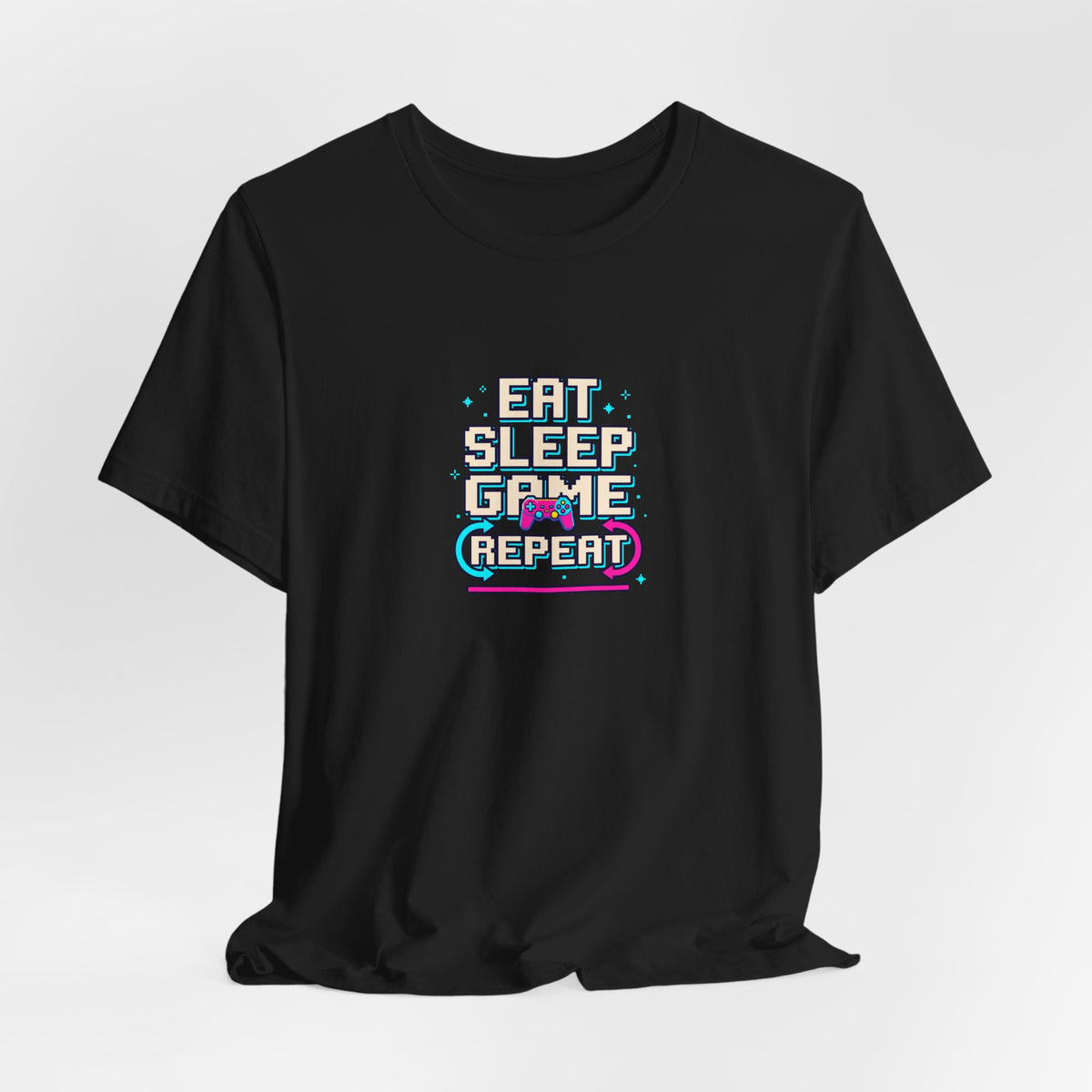 Eat Sleep Game Repeat Tee | Funny Gaming Shirt