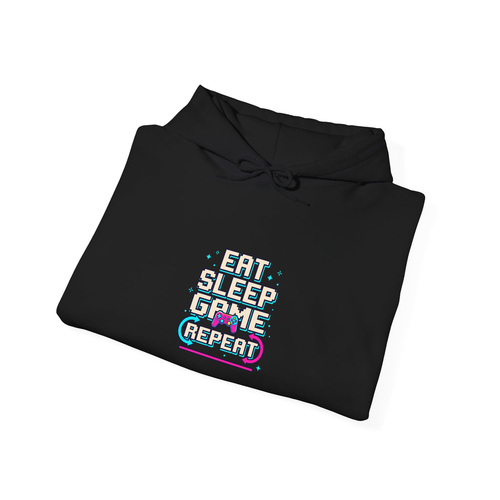 Eat Sleep Game Repeat Hoodie | Funny Gaming Shirt