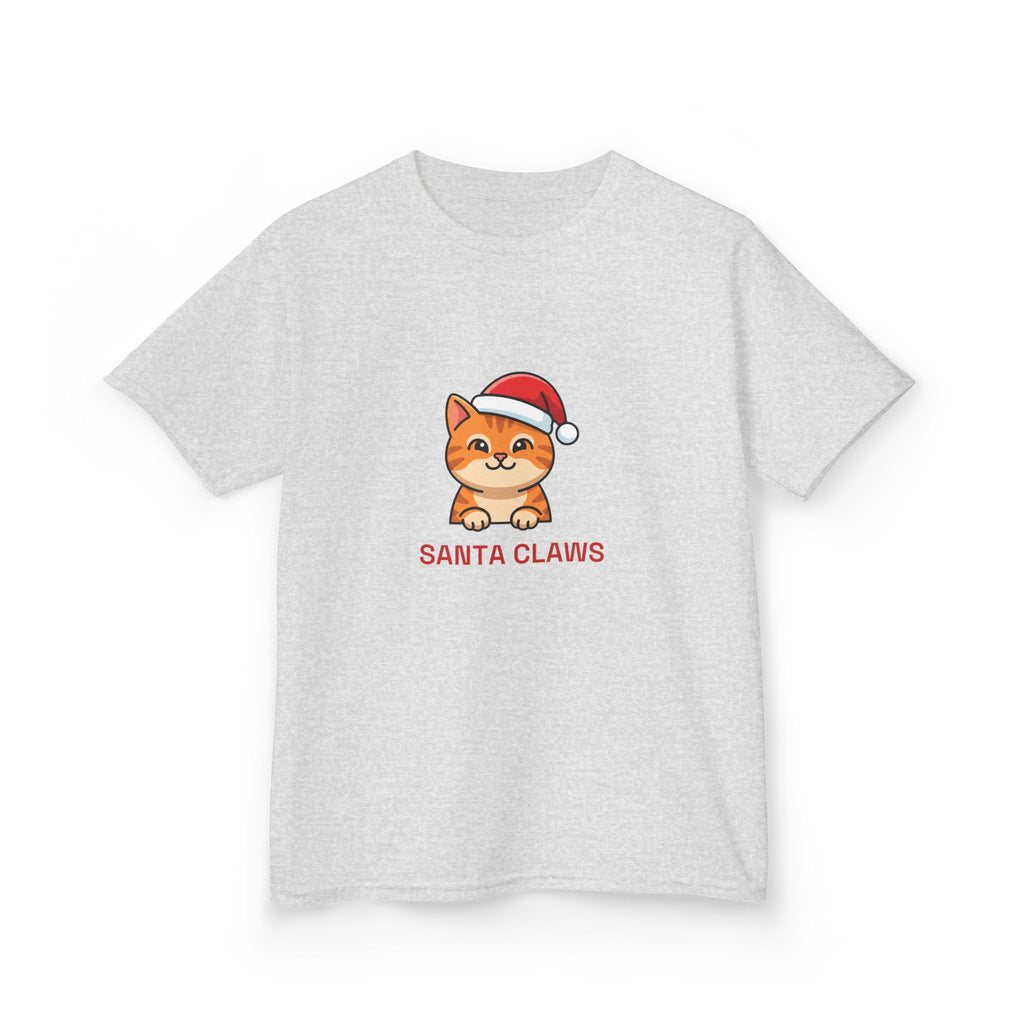 Santa Claws Kids Tee | Funny Cat Christmas Shirt