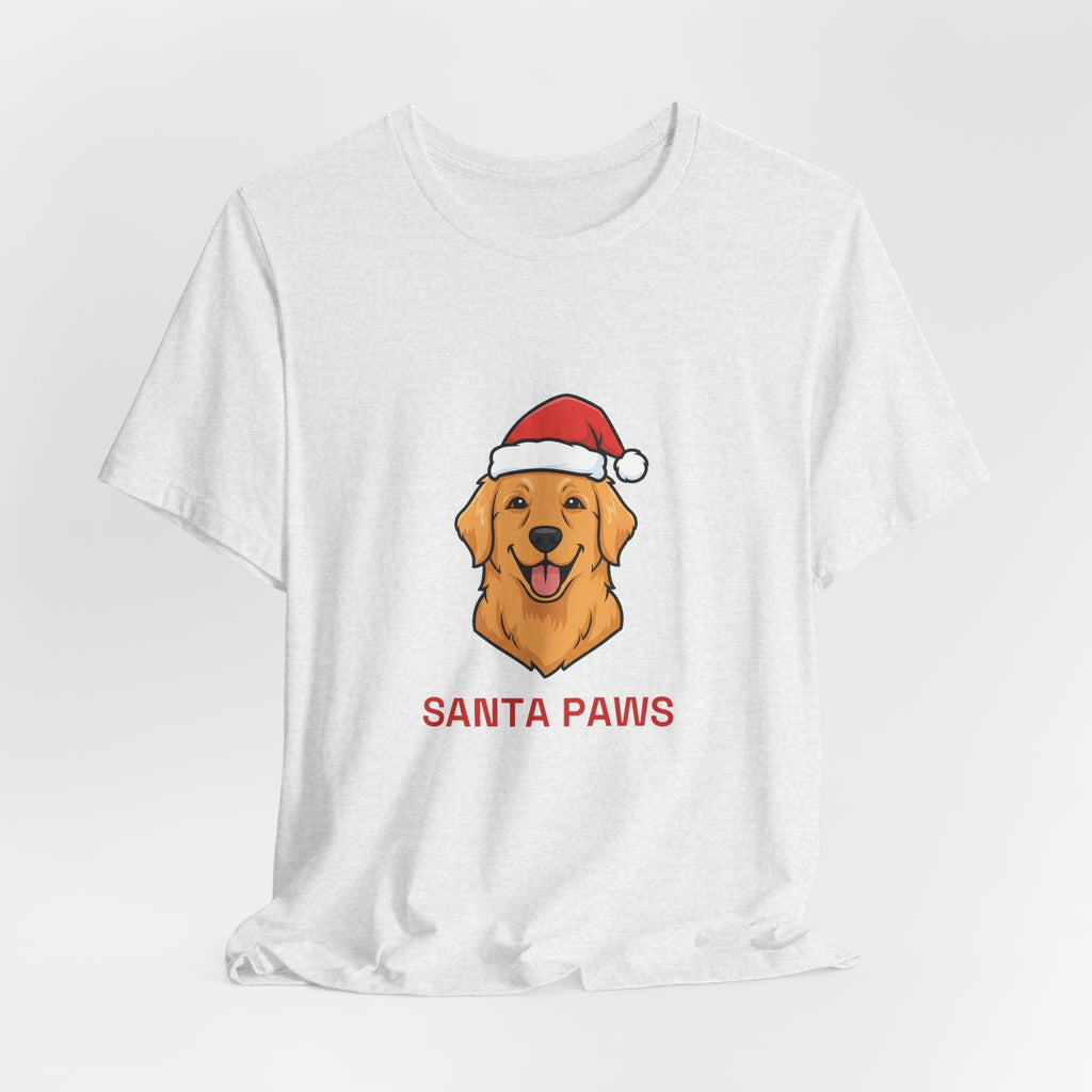 Santa Paws Tee | Funny Golden Retriever Christmas Dog Shirt
