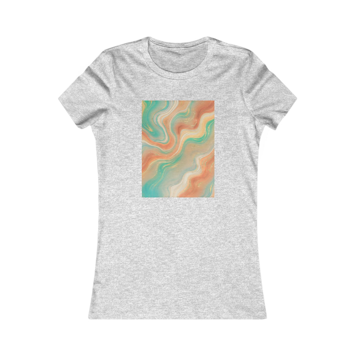 Abstract Marble Swirl Women's Tee | Boho Fitted Shirt