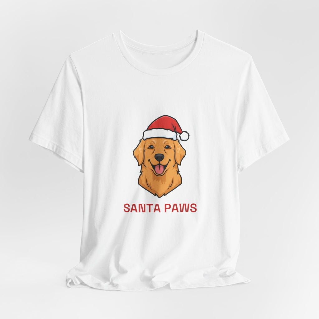 Santa Paws Tee | Funny Golden Retriever Christmas Dog Shirt