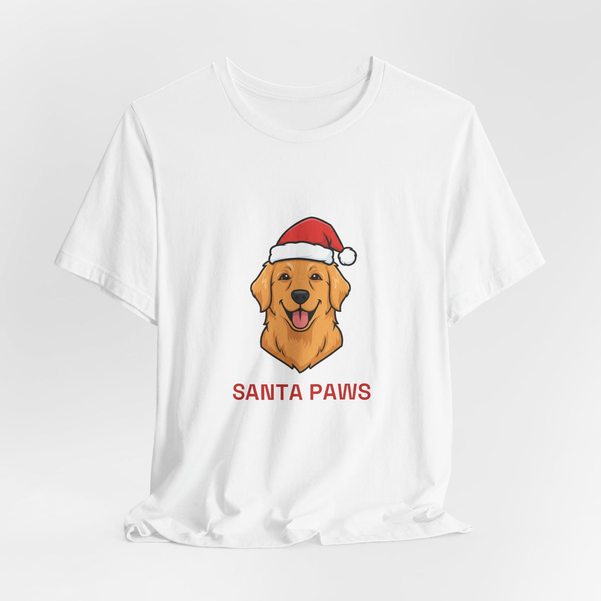 Santa Paws Tee | Funny Golden Retriever Christmas Dog Shirt