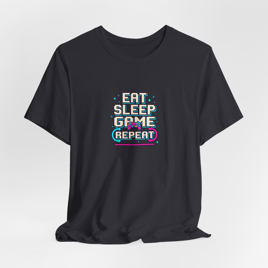 Eat Sleep Game Repeat Tee | Funny Gaming Shirt