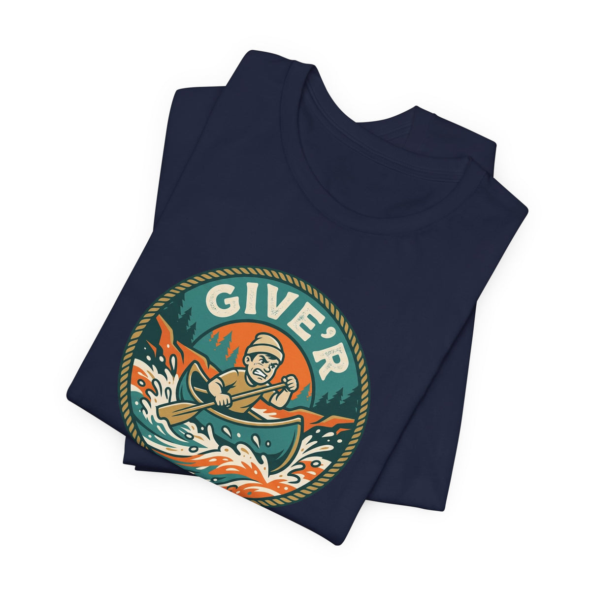 Give'r Tee | Funny Canadian Slang Canoe Shirt