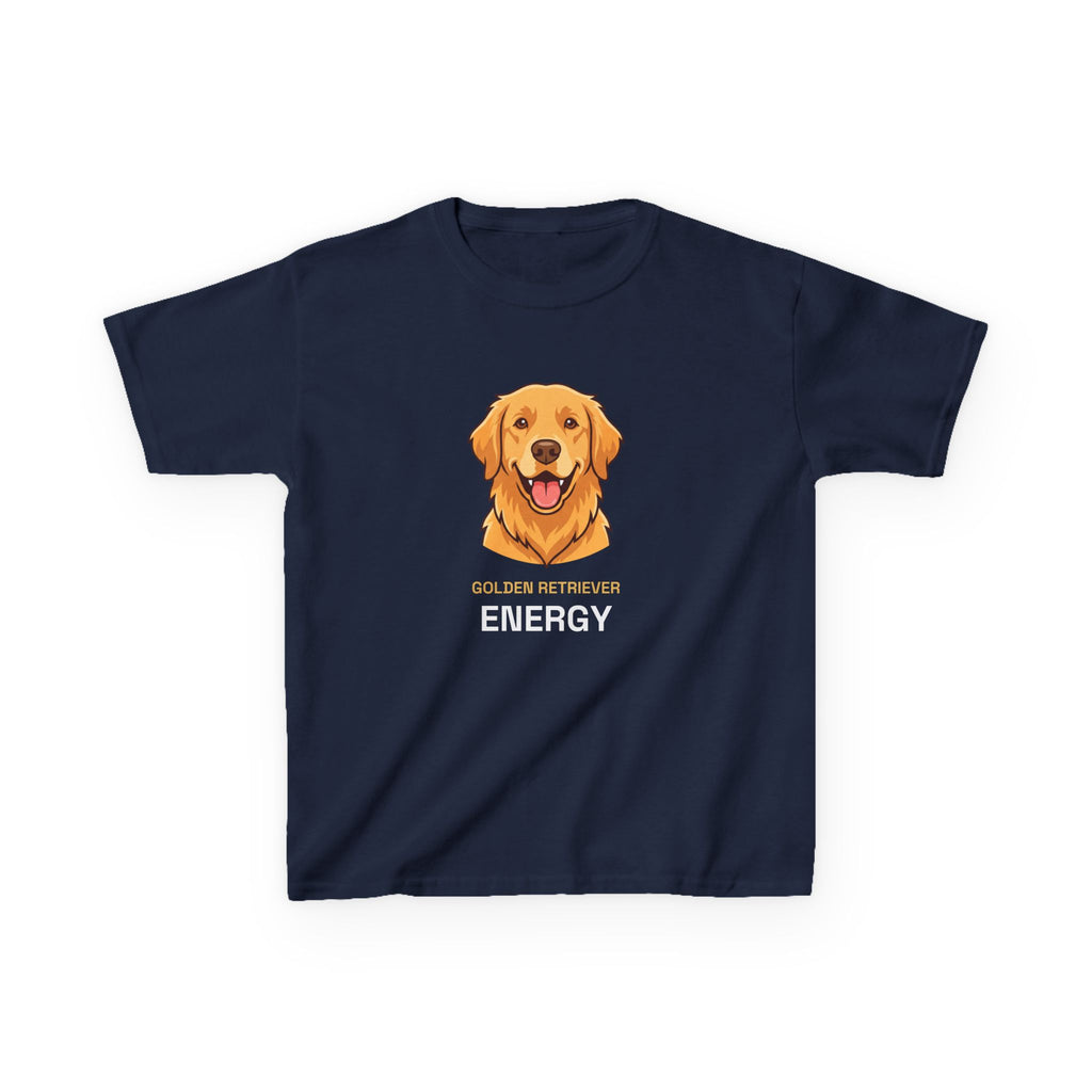 Golden Retriever Energy Kids Tee | Funny Youth Golden Retriever Shirt