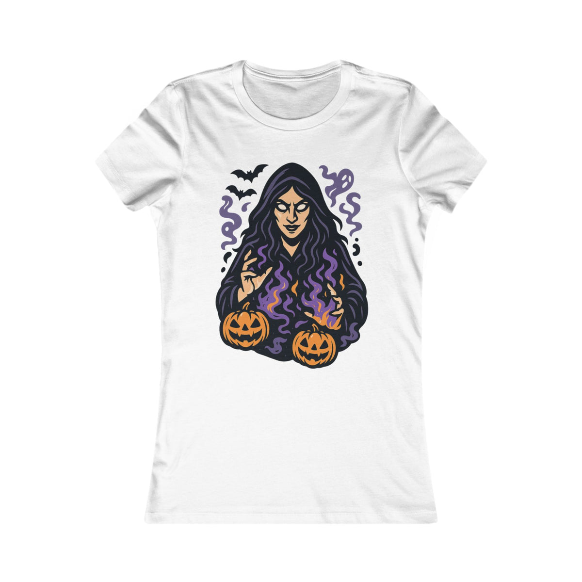 Halloween Witch Women's Tee | Spooky Fitted Shirt