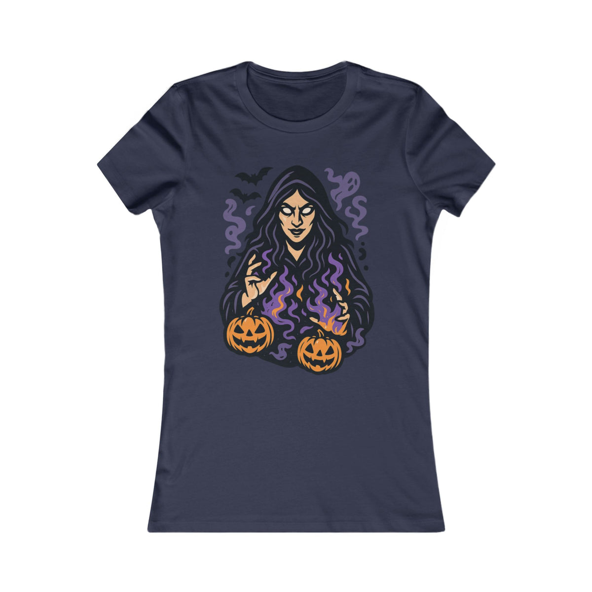 Halloween Witch Women's Tee | Spooky Fitted Shirt