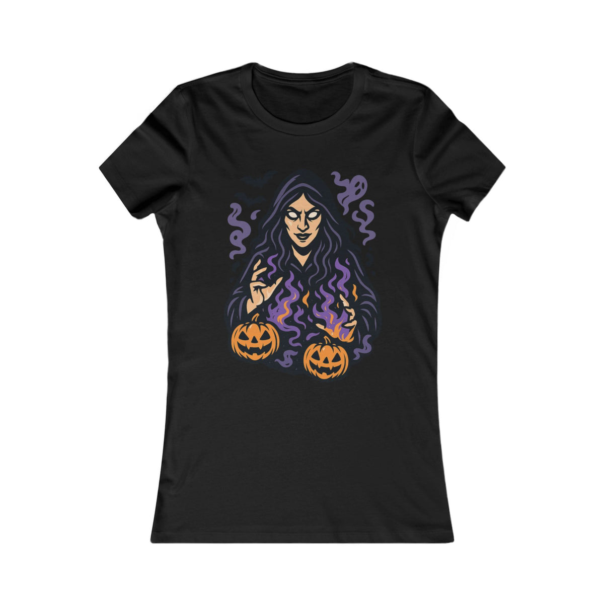 Halloween Witch Women's Tee | Spooky Fitted Shirt